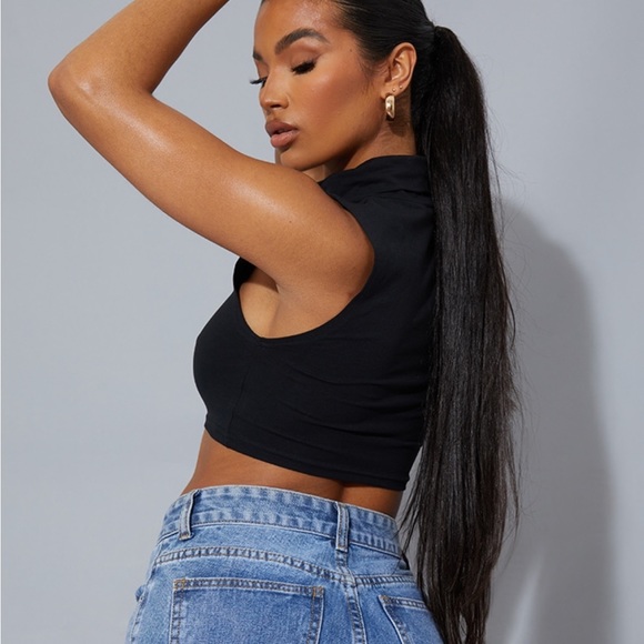 Black Crop Top - Picture 5 of 6